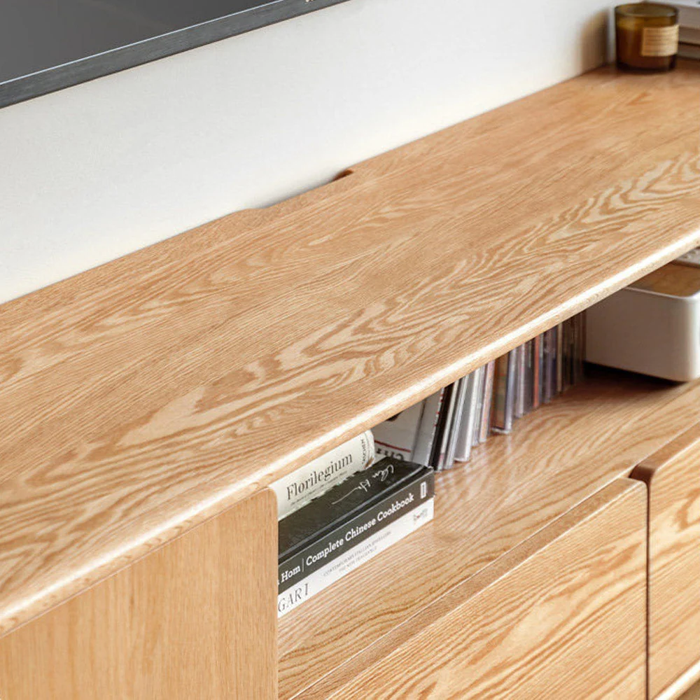 Alia Natural Solid Oak Tall Entertainment Unit - Image 4