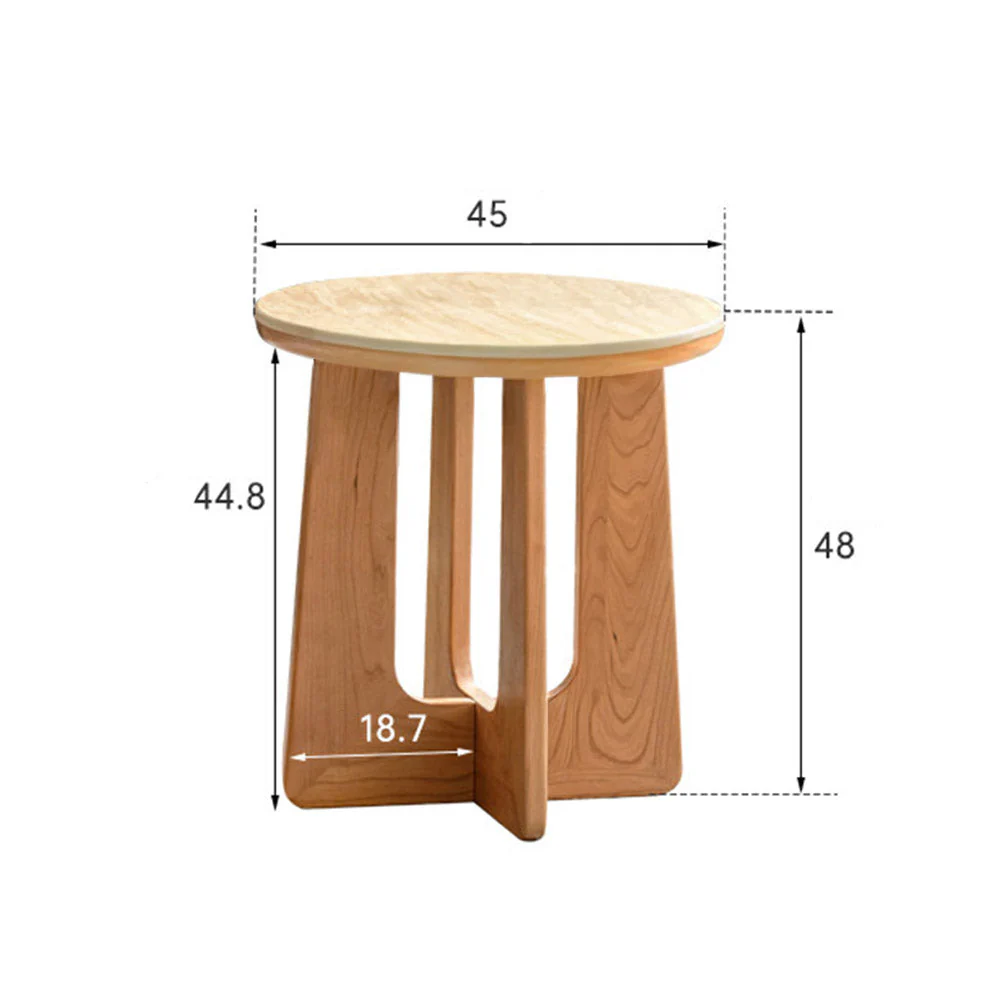 Anela Natural Solid Cherry Coffee Table with Ceramic Top - Image 11