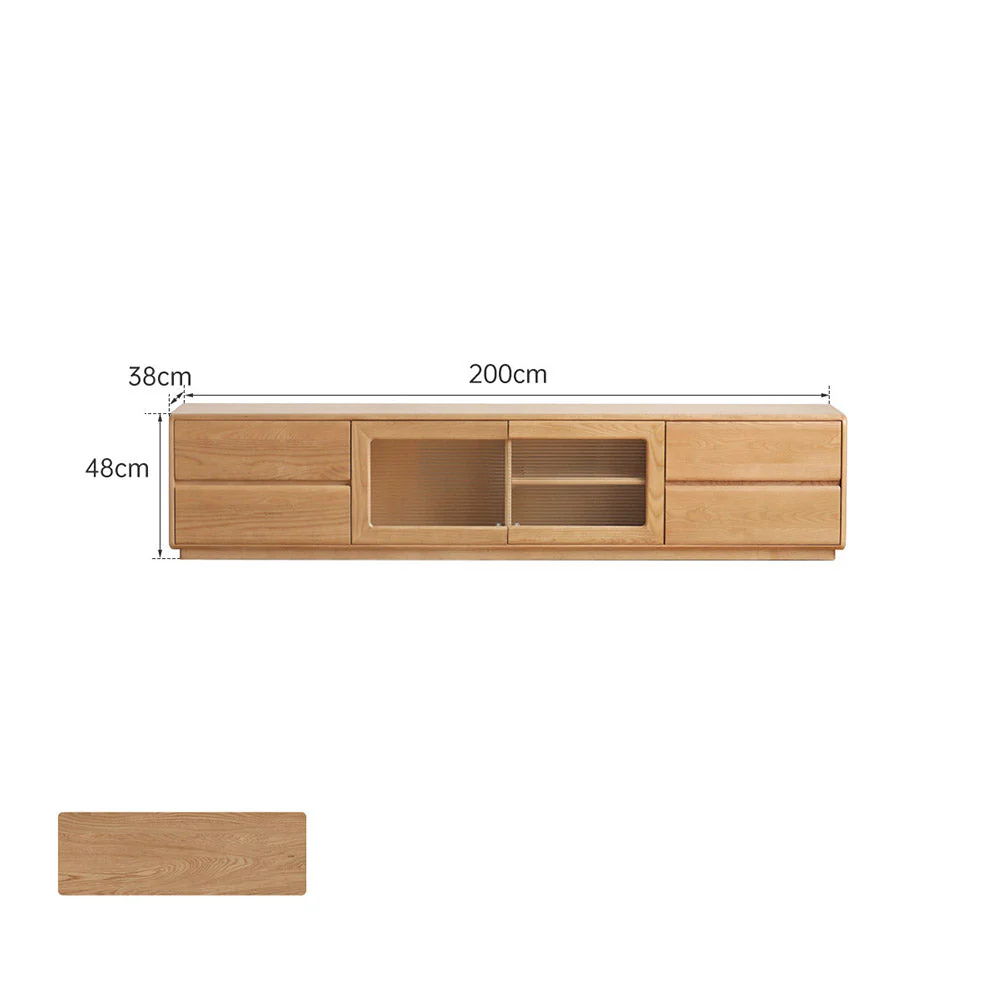 Ardea Natural Solid Ash Floor-Standing Entertainment Unit - Image 10