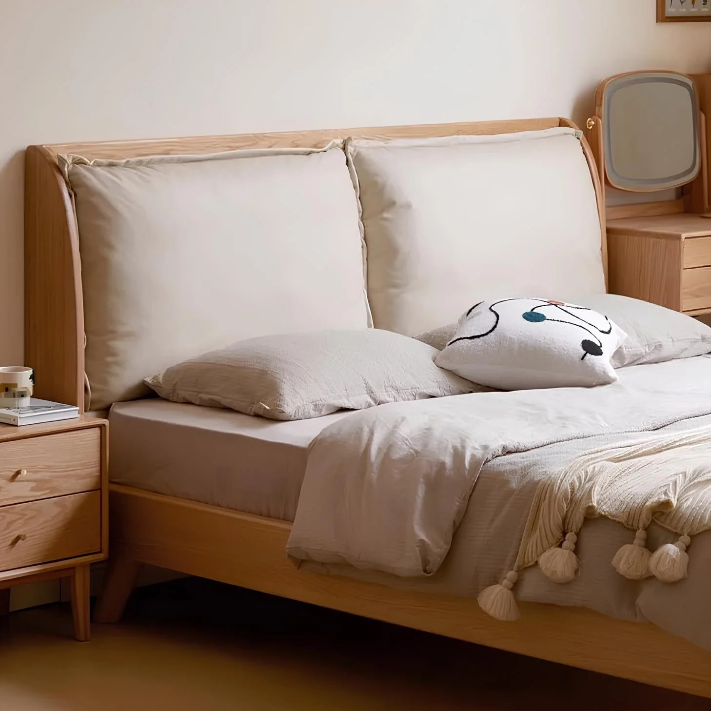 Arvika Natural Solid Oak Bed Frame - Image 2