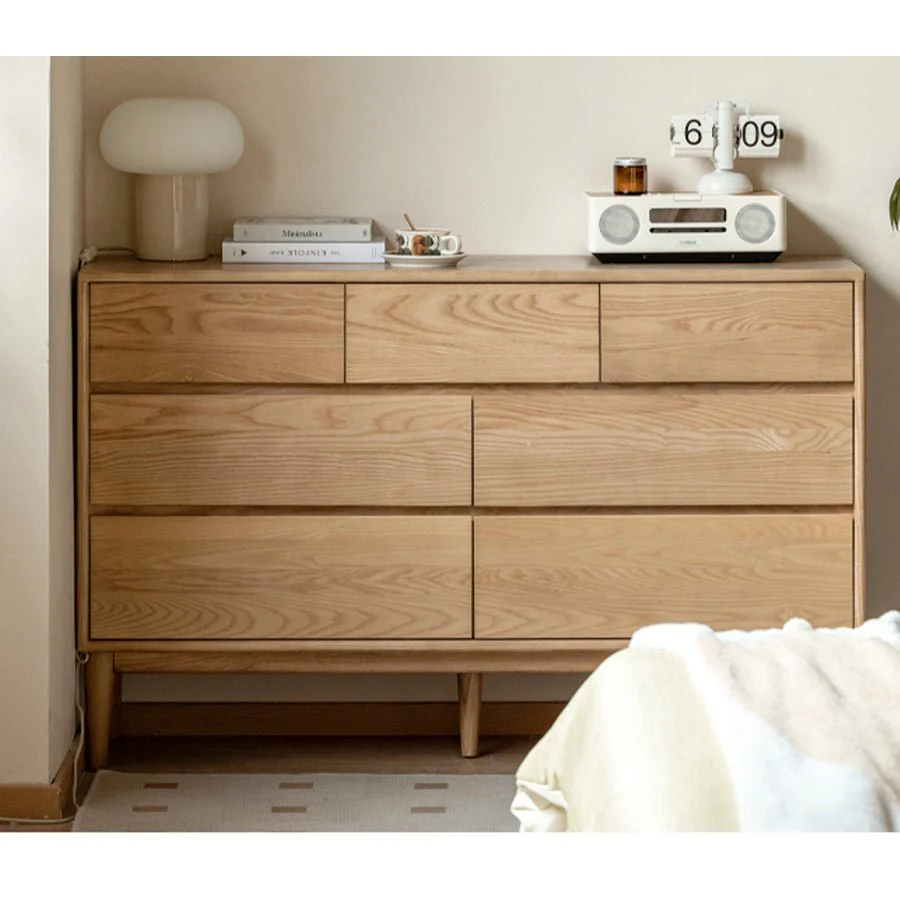 Auzers Solid Ash 3+4 Chest of Drawers