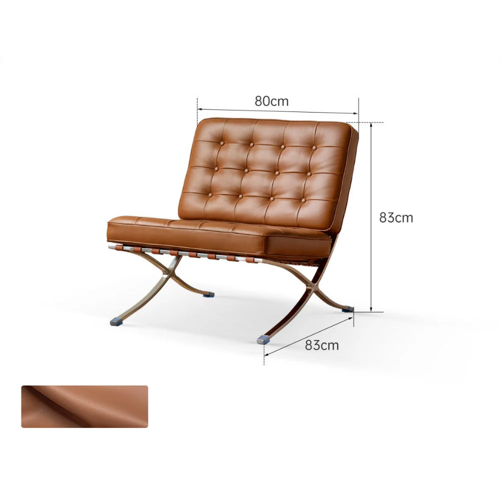 Bergdala Genuine Leather Leisure Chair - Image 10