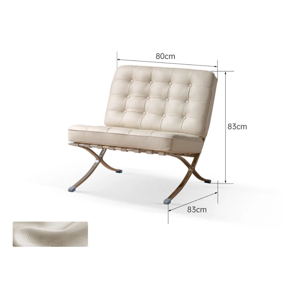 Bergdala Genuine Leather Leisure Chair - Image 11