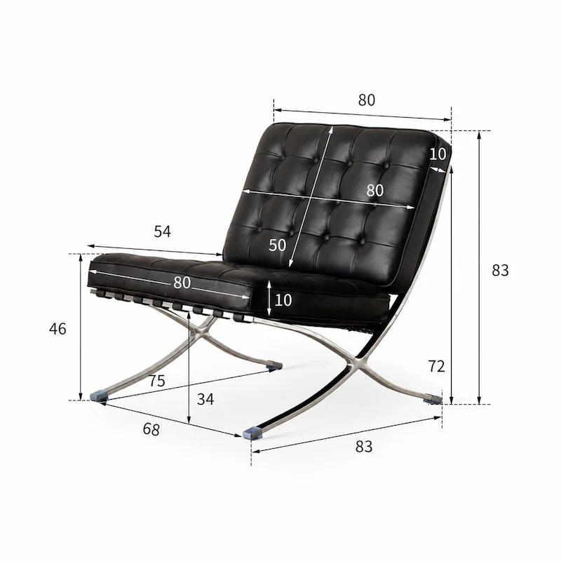 Bergdala Genuine Leather Leisure Chair - Image 12