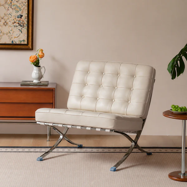 Bergdala Genuine Leather Leisure Chair - Image 4