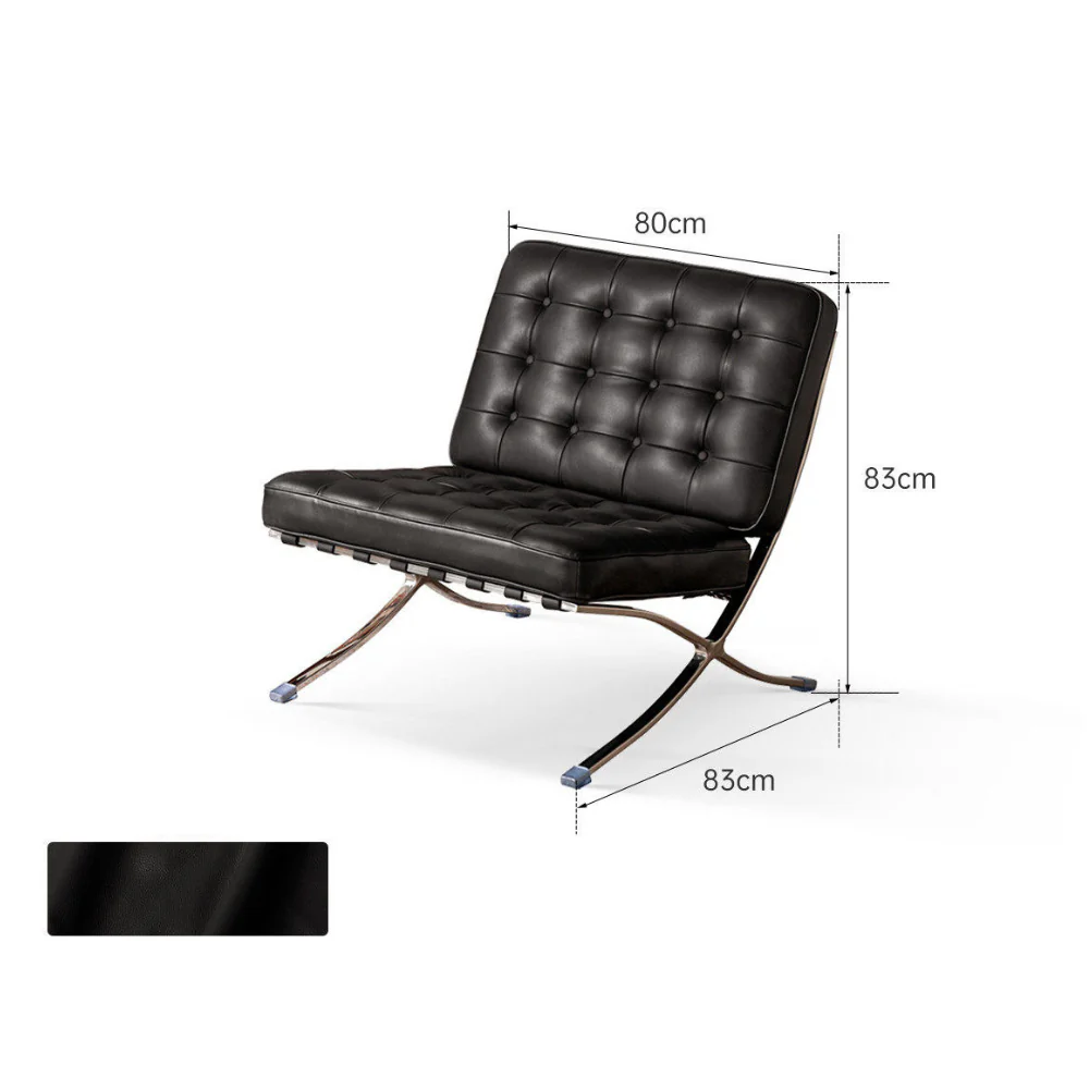 Bergdala Genuine Leather Leisure Chair - Image 9