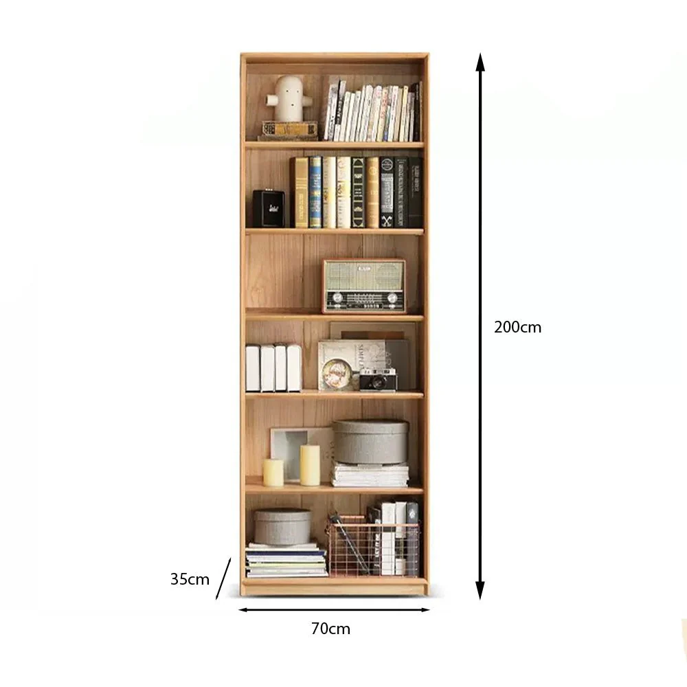 Beverley Natural Solid Ash Display Bookcase - Image 11