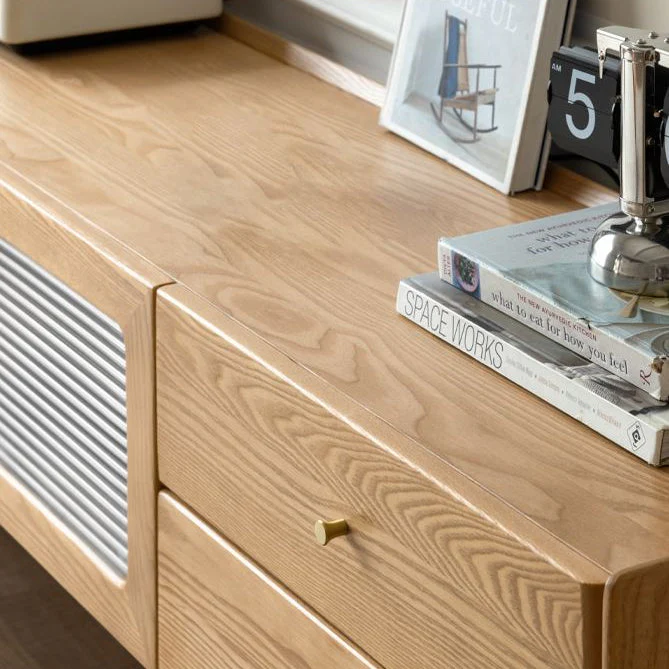 Beverley Natural Solid Ash TV Unit - Image 5