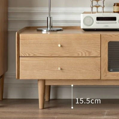 Beverley Natural Solid Ash TV Unit - Image 7