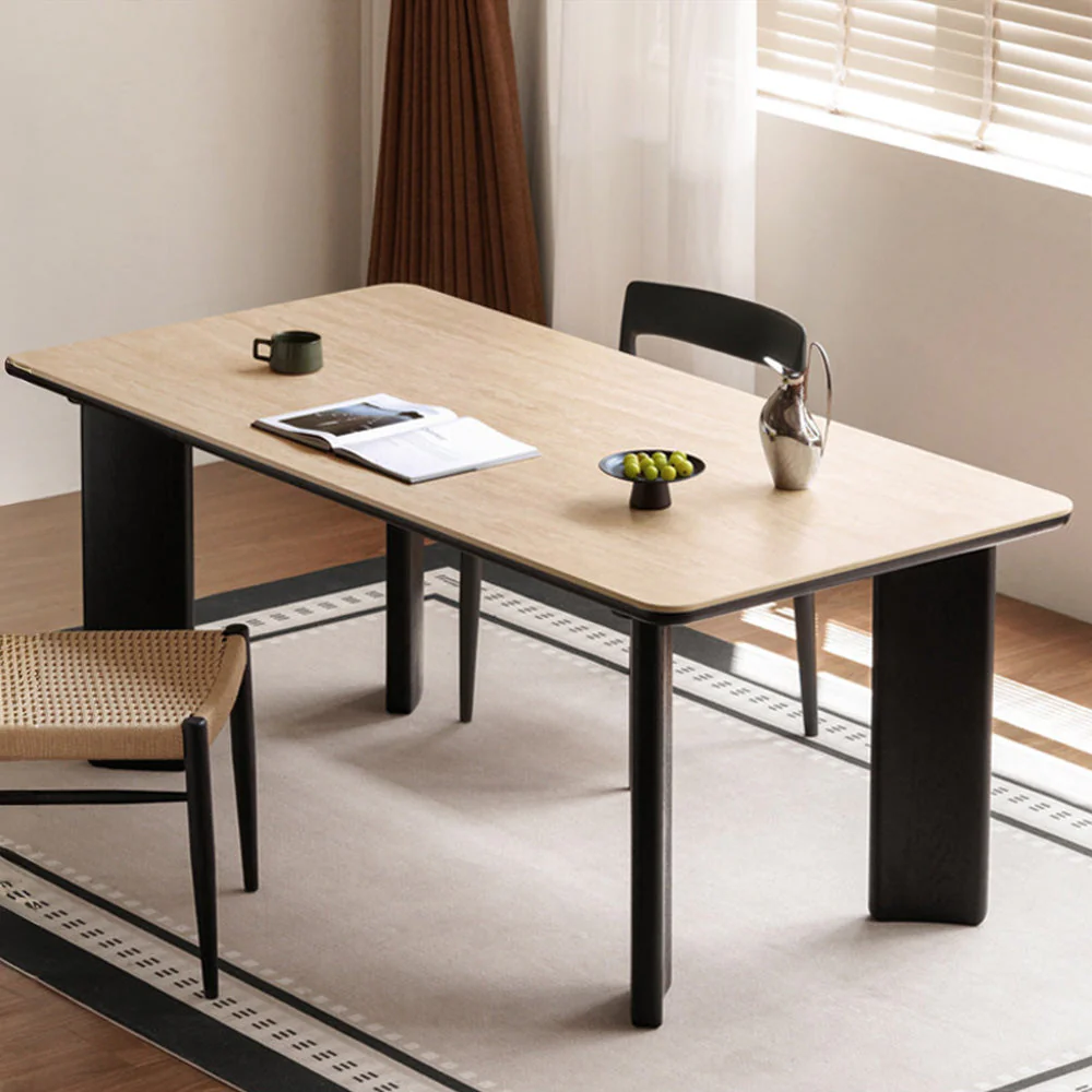 Bremen Charcoal Solid Oak Dining Table with Ceramic Top