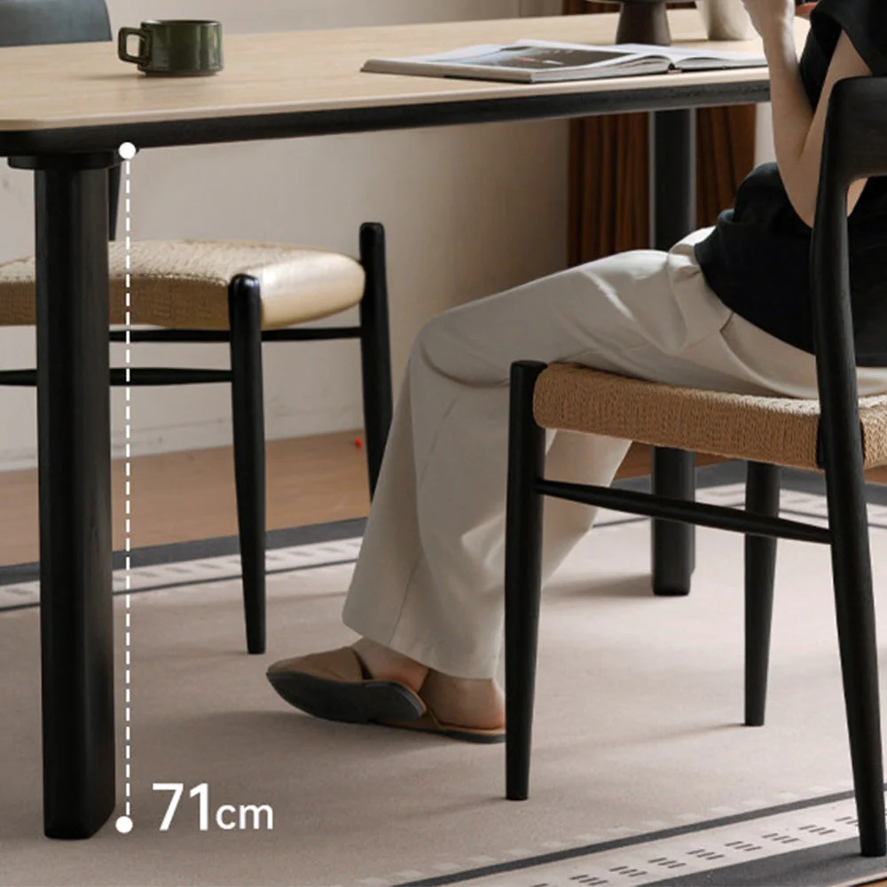 Bremen Charcoal Solid Oak Dining Table with Ceramic Top - Image 3