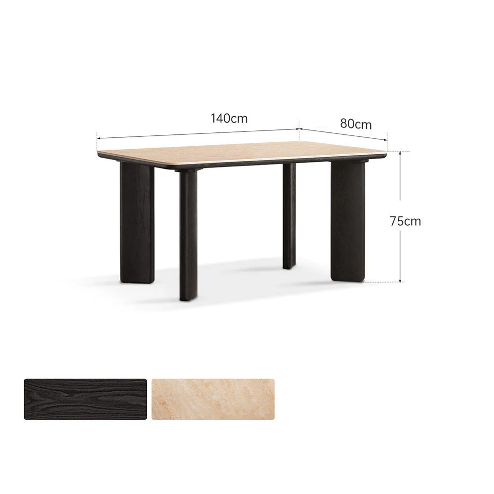 Bremen Charcoal Solid Oak Dining Table with Ceramic Top - Image 7