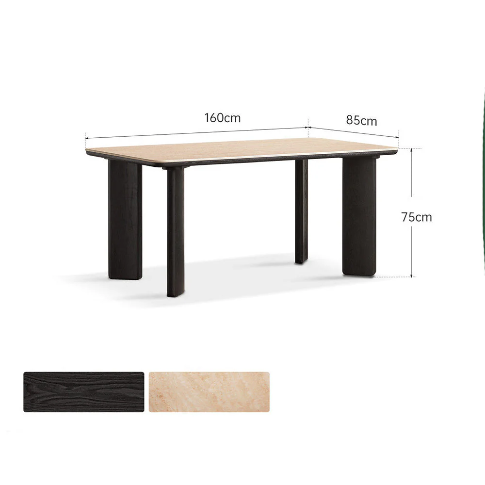 Bremen Charcoal Solid Oak Dining Table with Ceramic Top - Image 8
