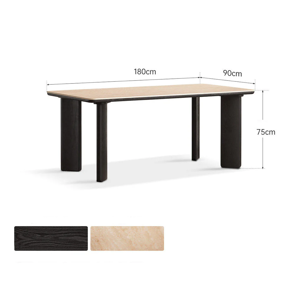 Bremen Charcoal Solid Oak Dining Table with Ceramic Top - Image 9