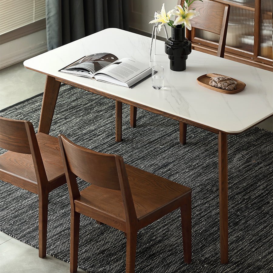 Bremen Natural Solid Ash Dining Table with Ceramic Top - Image 10