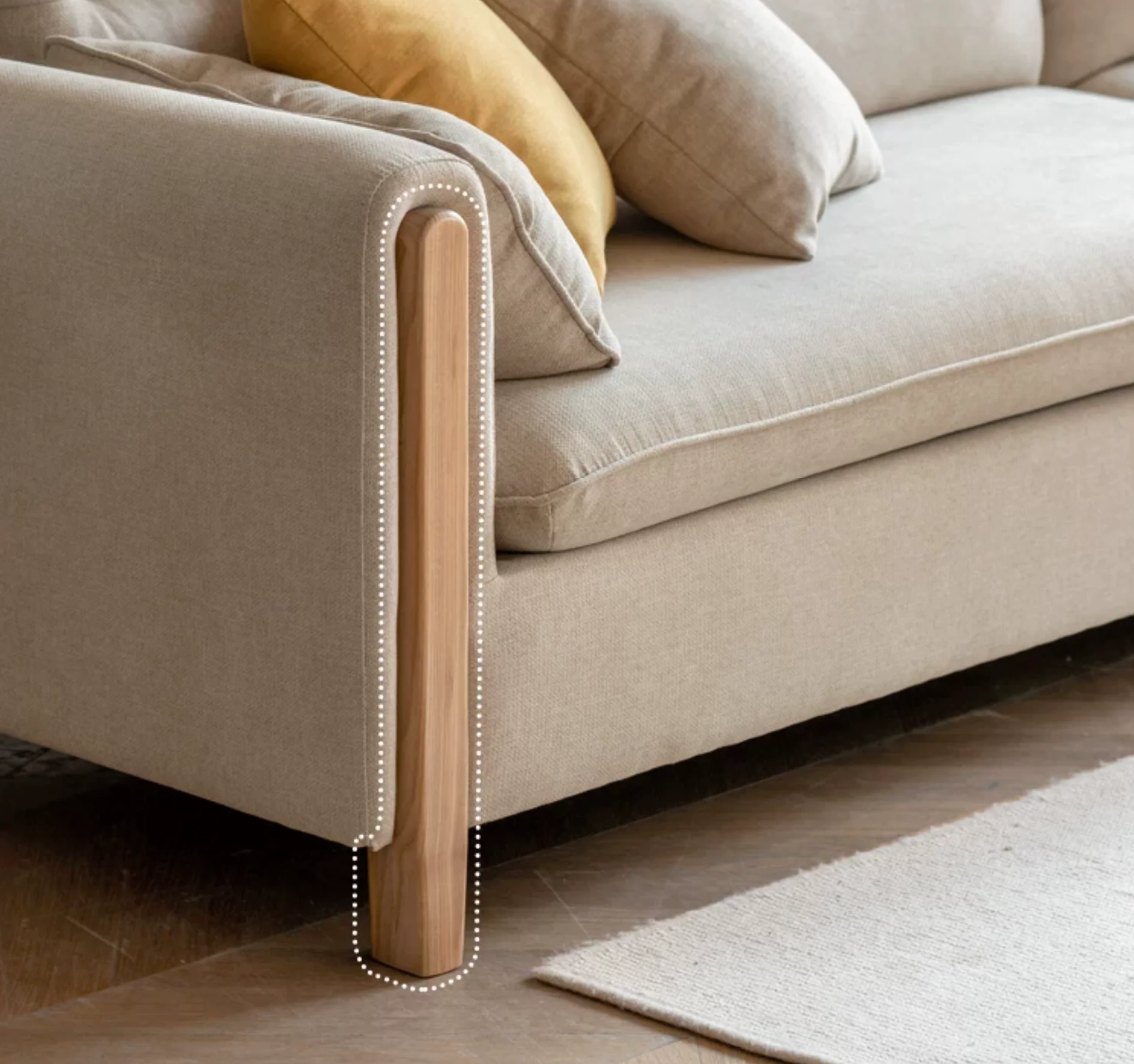 Caronia Fabric Sofa - Image 7