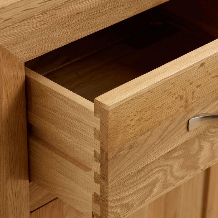 Chamfer Natural Solid Oak 5 Drawers Tallboy - Image 5
