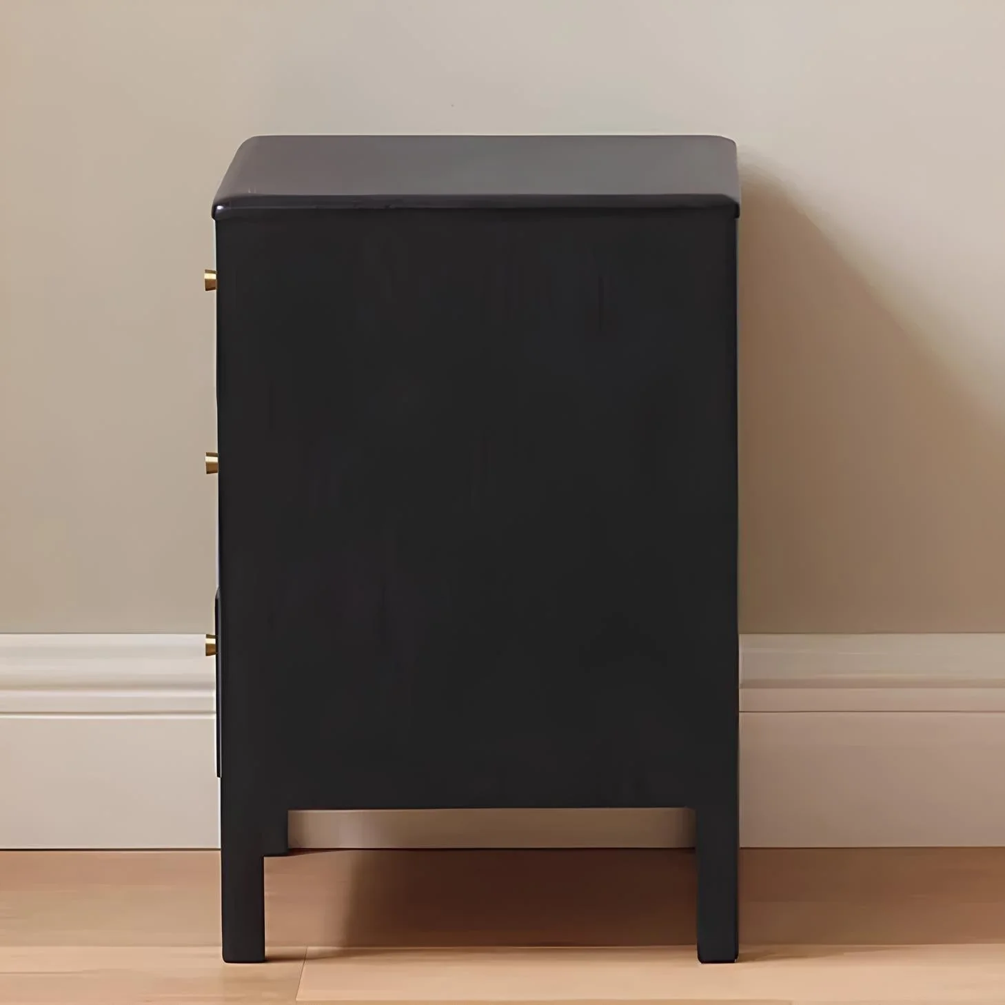 Charcoal Solid Oak Bedside Table - Image 3