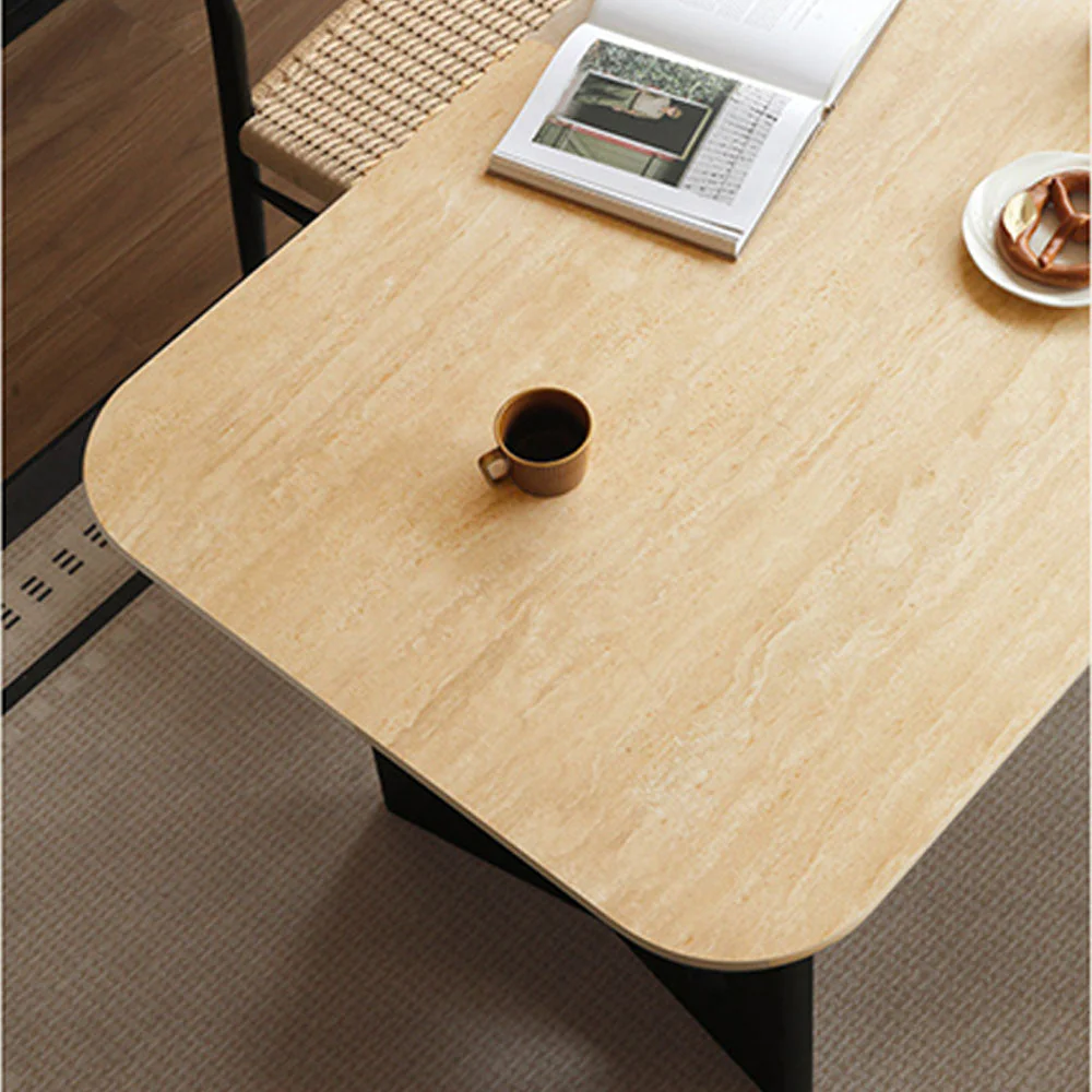 Charcoal Solid Oak Dining Table with Ceramic Top Design Two - Image 4