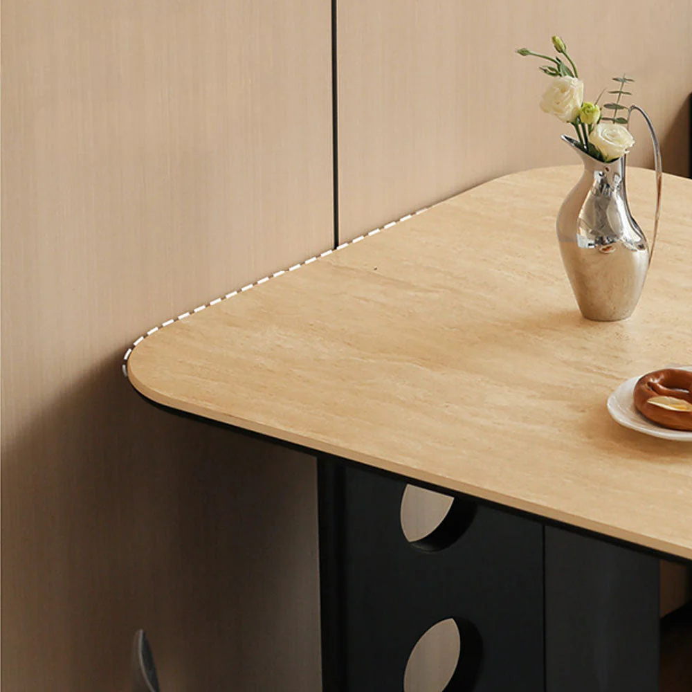Charcoal Solid Oak Dining Table with Ceramic Top Design Two - Image 7