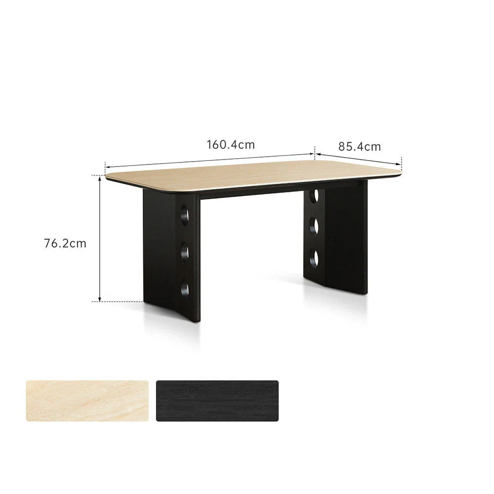 Charcoal Solid Oak Dining Table with Ceramic Top Design Two - Image 9