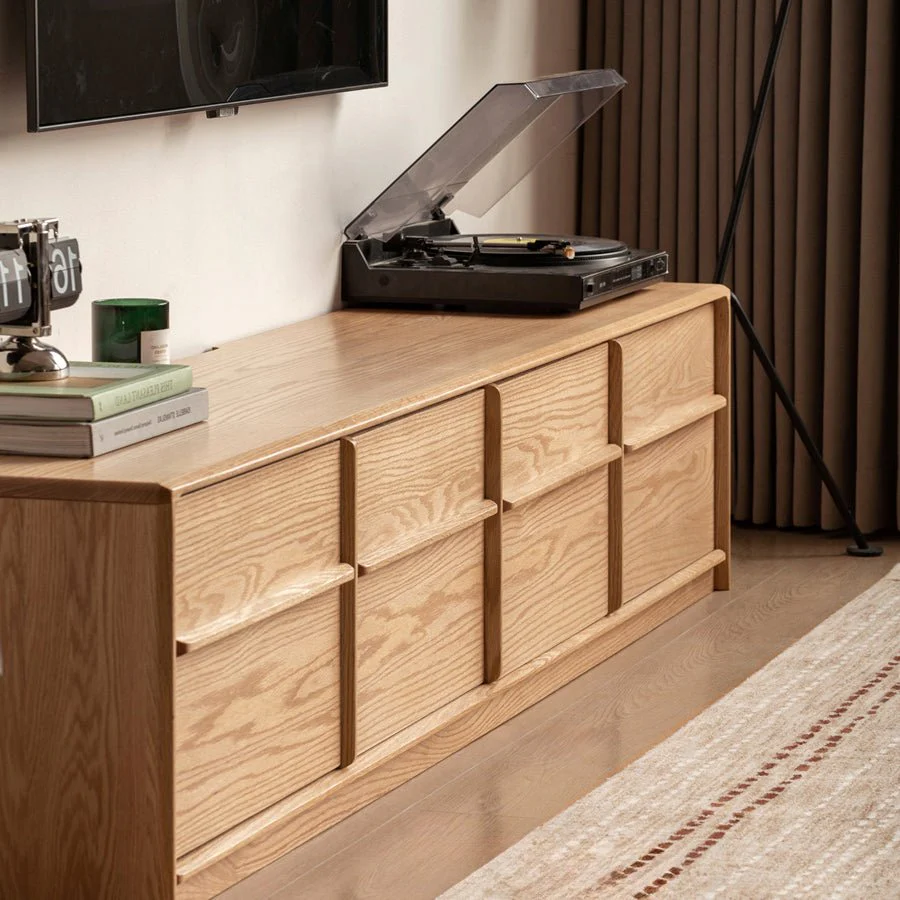 Crawley Solid Oak Floor Standing Entertainment Unit - Image 4