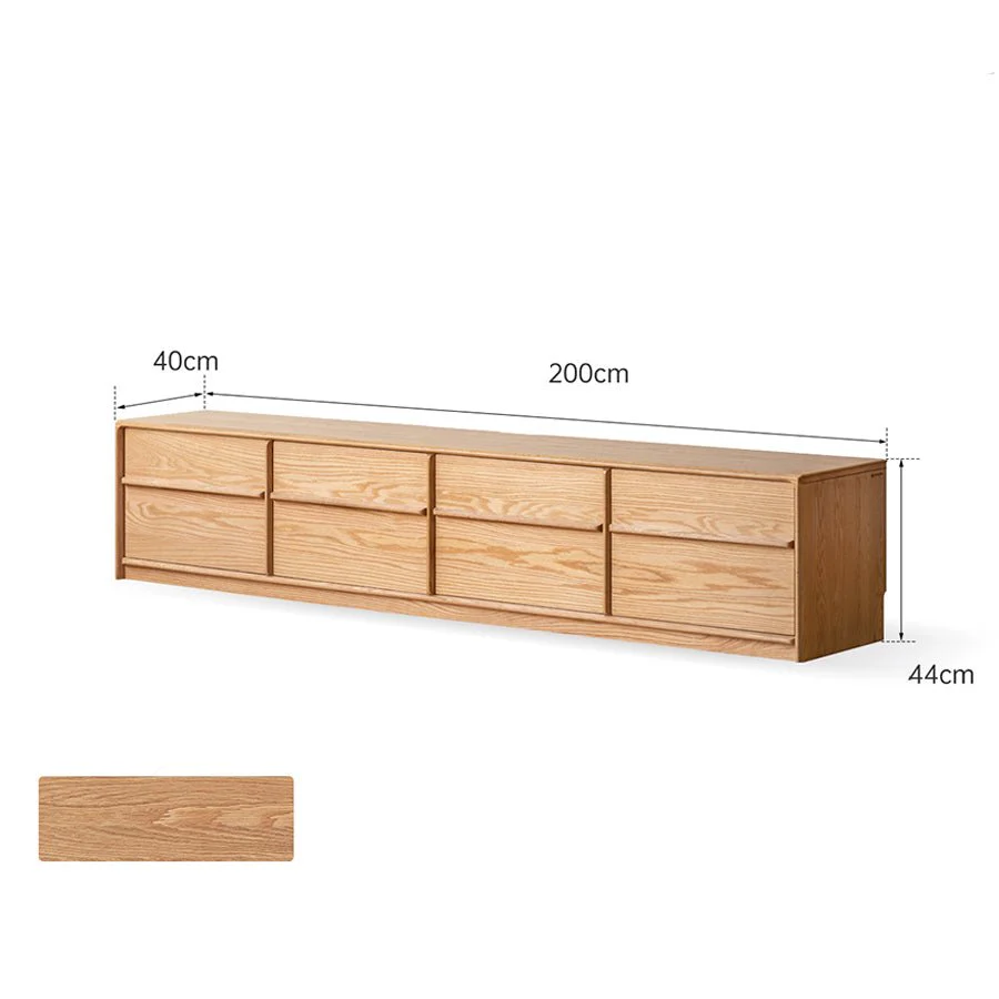 Crawley Solid Oak Floor Standing Entertainment Unit - Image 7