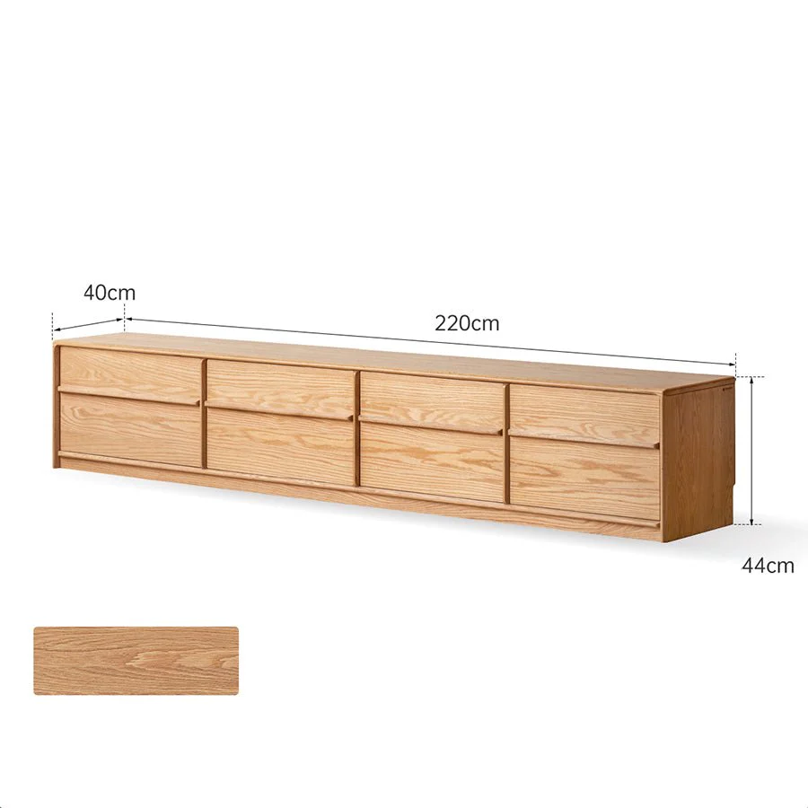Crawley Solid Oak Floor Standing Entertainment Unit - Image 8