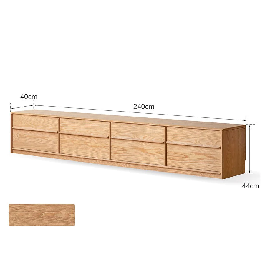 Crawley Solid Oak Floor Standing Entertainment Unit - Image 9