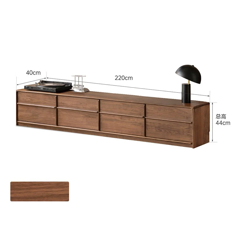 Crawley Solid Walnut Floor Standing Entertainment Unit - Image 8