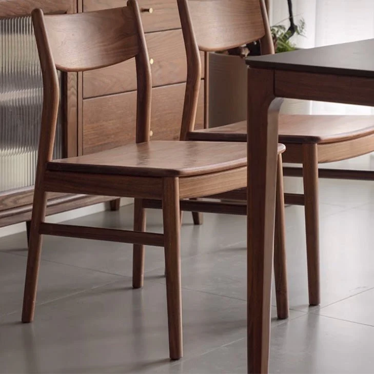 Elze Natural Solid Walnut Dining Chair - Image 4