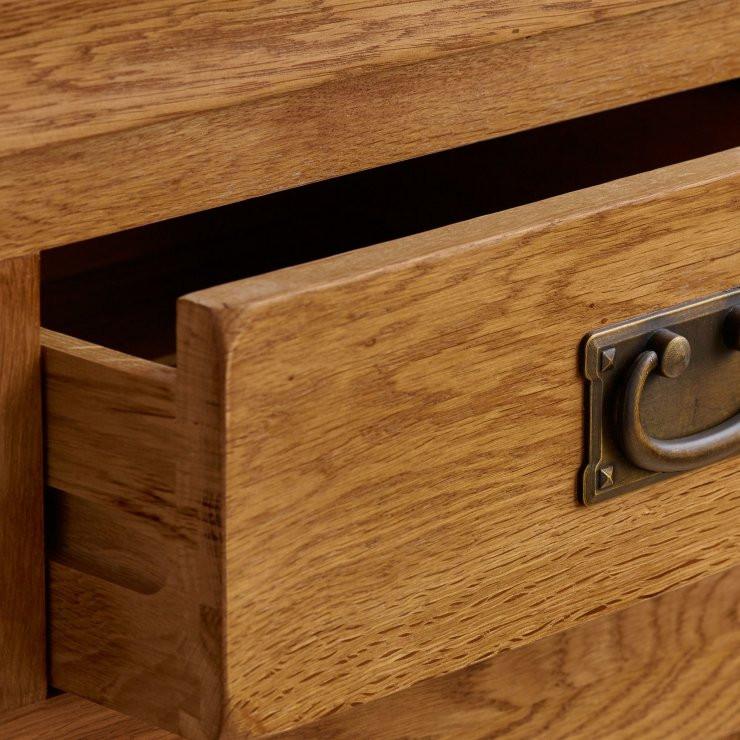 French Rustic Solid Oak 2+3 Chest Of Drawers - Image 3