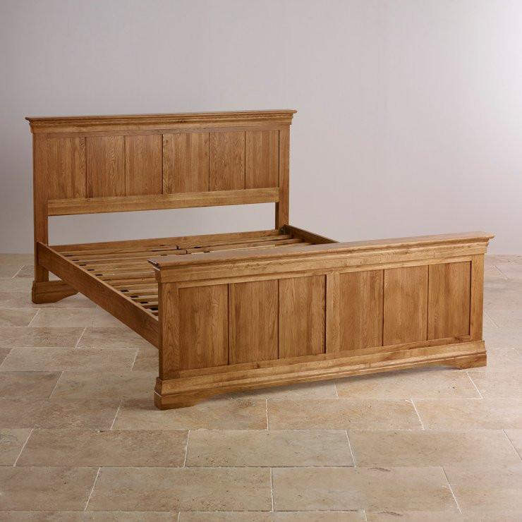 French Rustic Solid Oak Bed Frame - Image 2