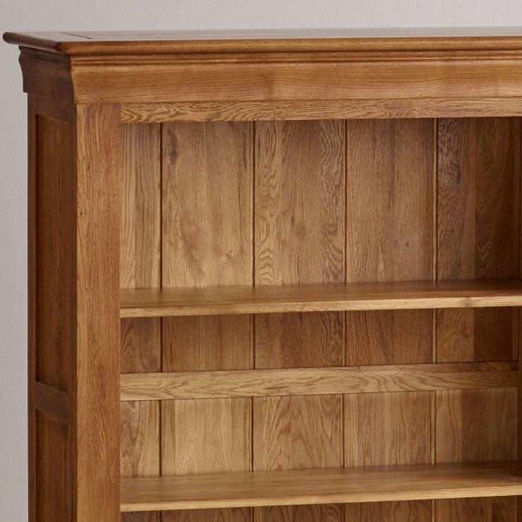French Rustic Solid Oak Small Bookcase - Image 3