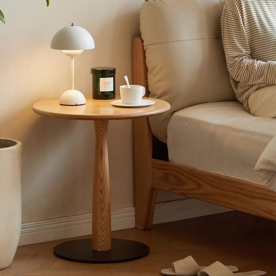 Garwood Solid Hardwood Round Side Table - Image 4