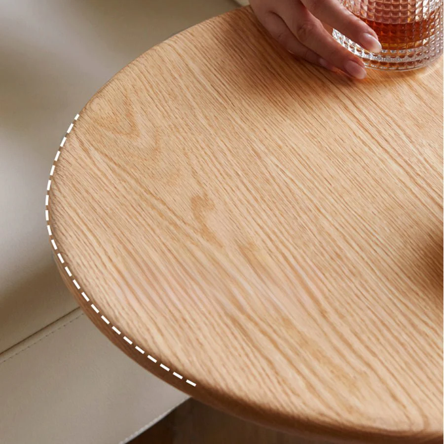 Garwood Solid Hardwood Round Side Table - Image 7