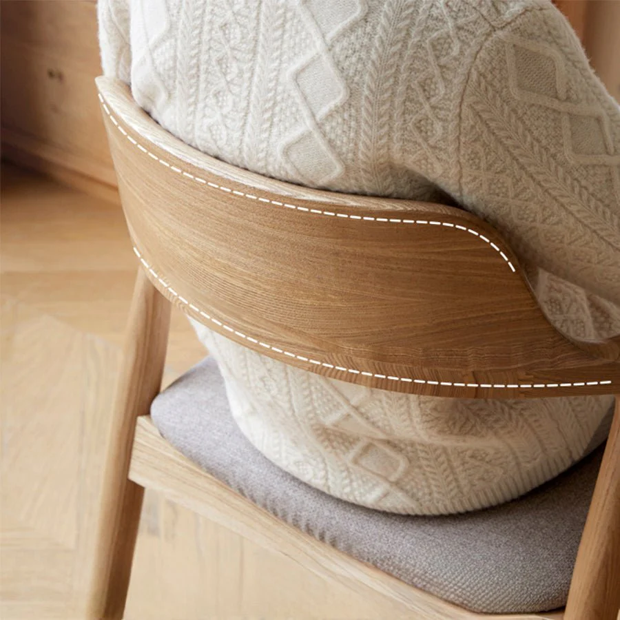Graz Natural Solid Ash Dining Chair - Image 5