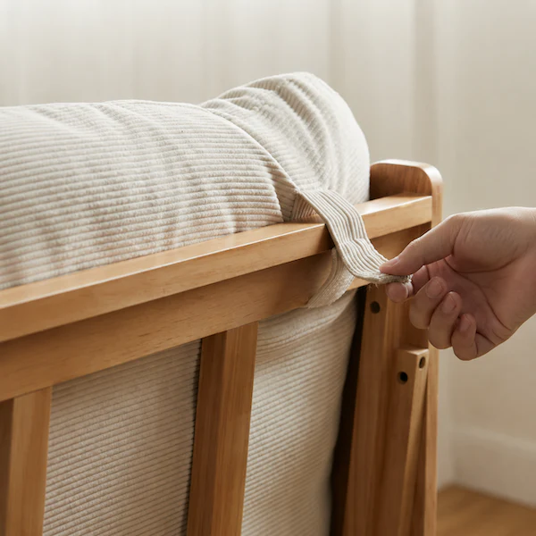 Hamburg Natural Solid Rubber Wood Bed Frame - Image 5