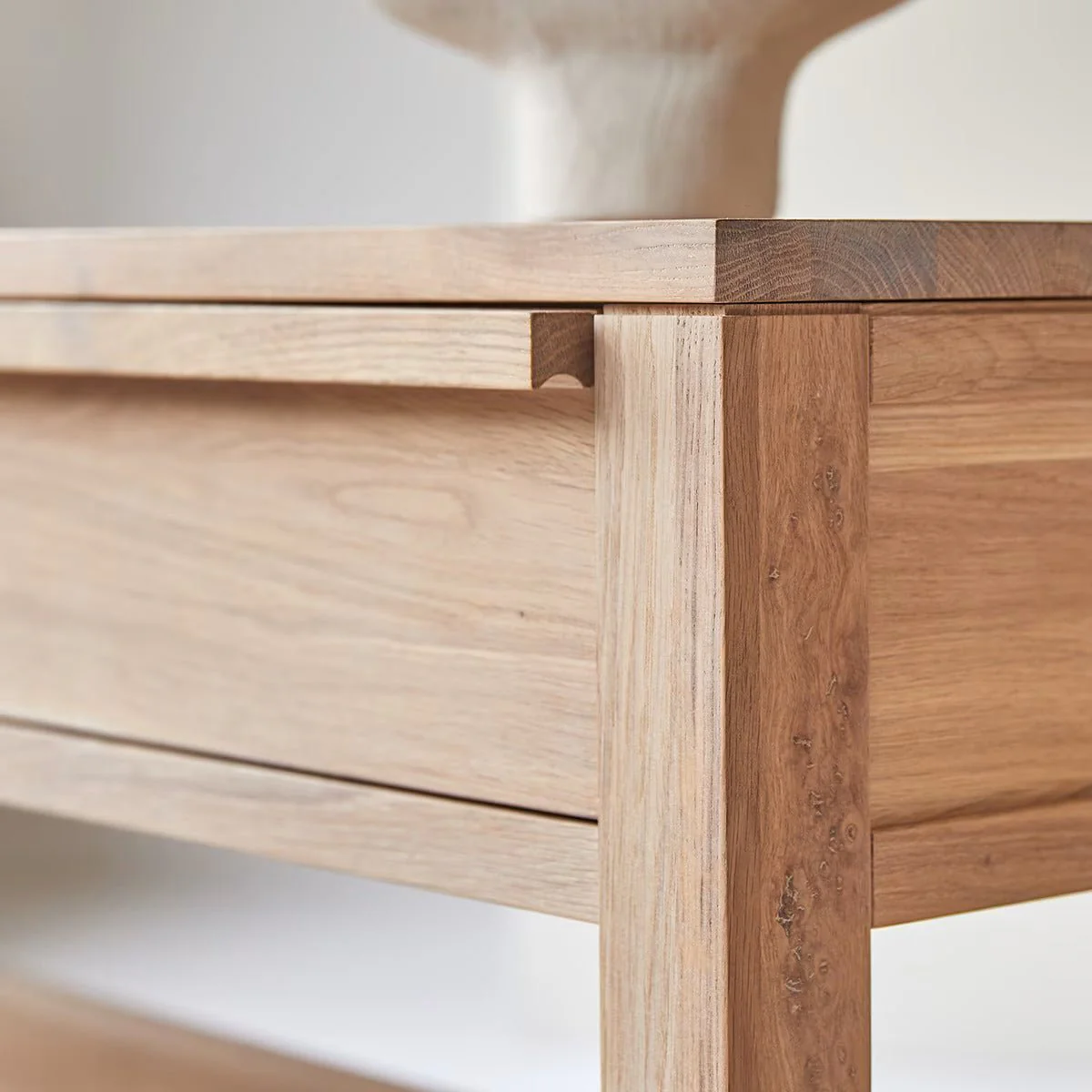 Holm Solid Oak Console Table - Image 3