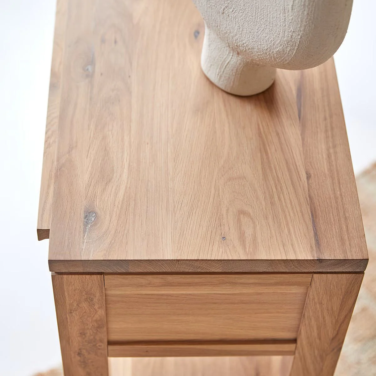 Holm Solid Oak Console Table - Image 4