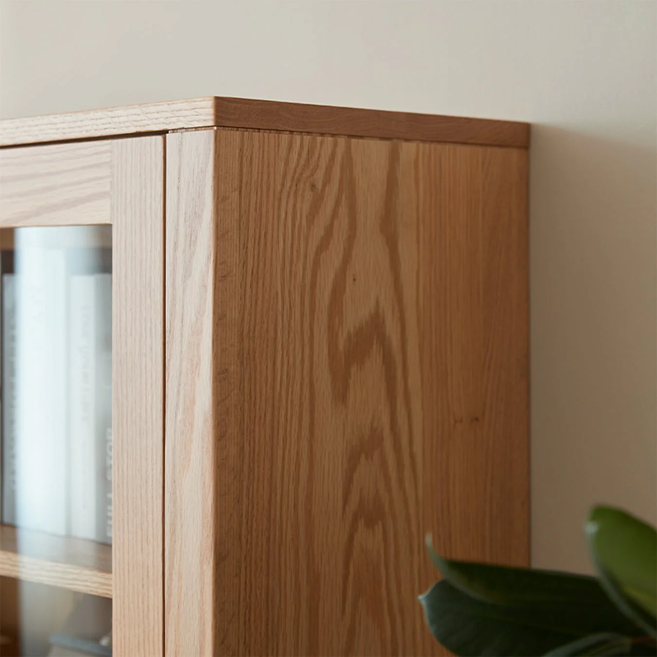 Humbie Solid Oak Large Display Bookcase Cabinet Design 2 - Image 7