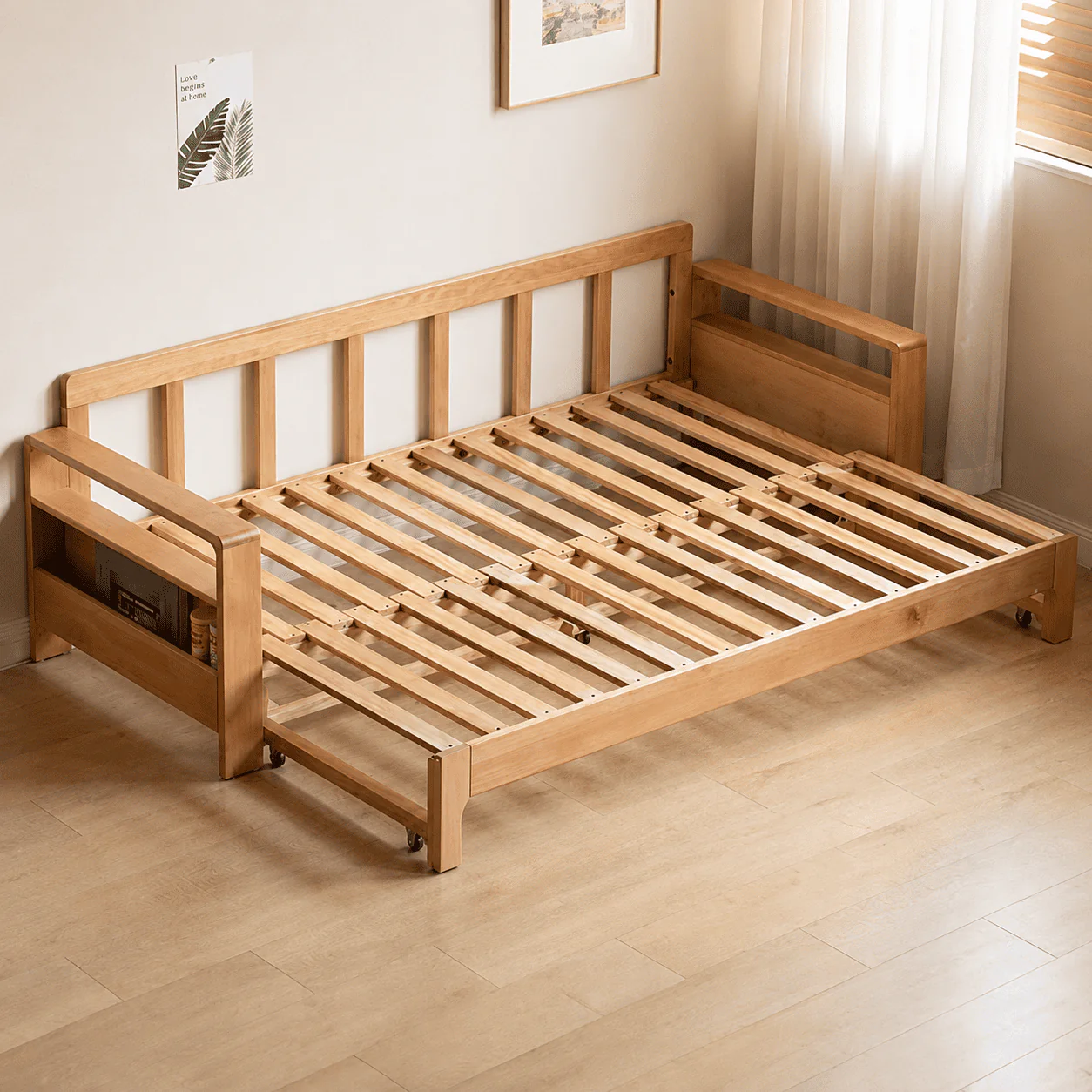 Hyogo Natural Solid Oak Sofa Bed - Image 7