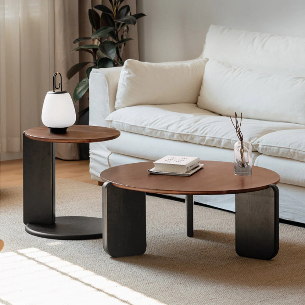 Jelling Natural Solid Walnut Coffee Table Set - Image 3