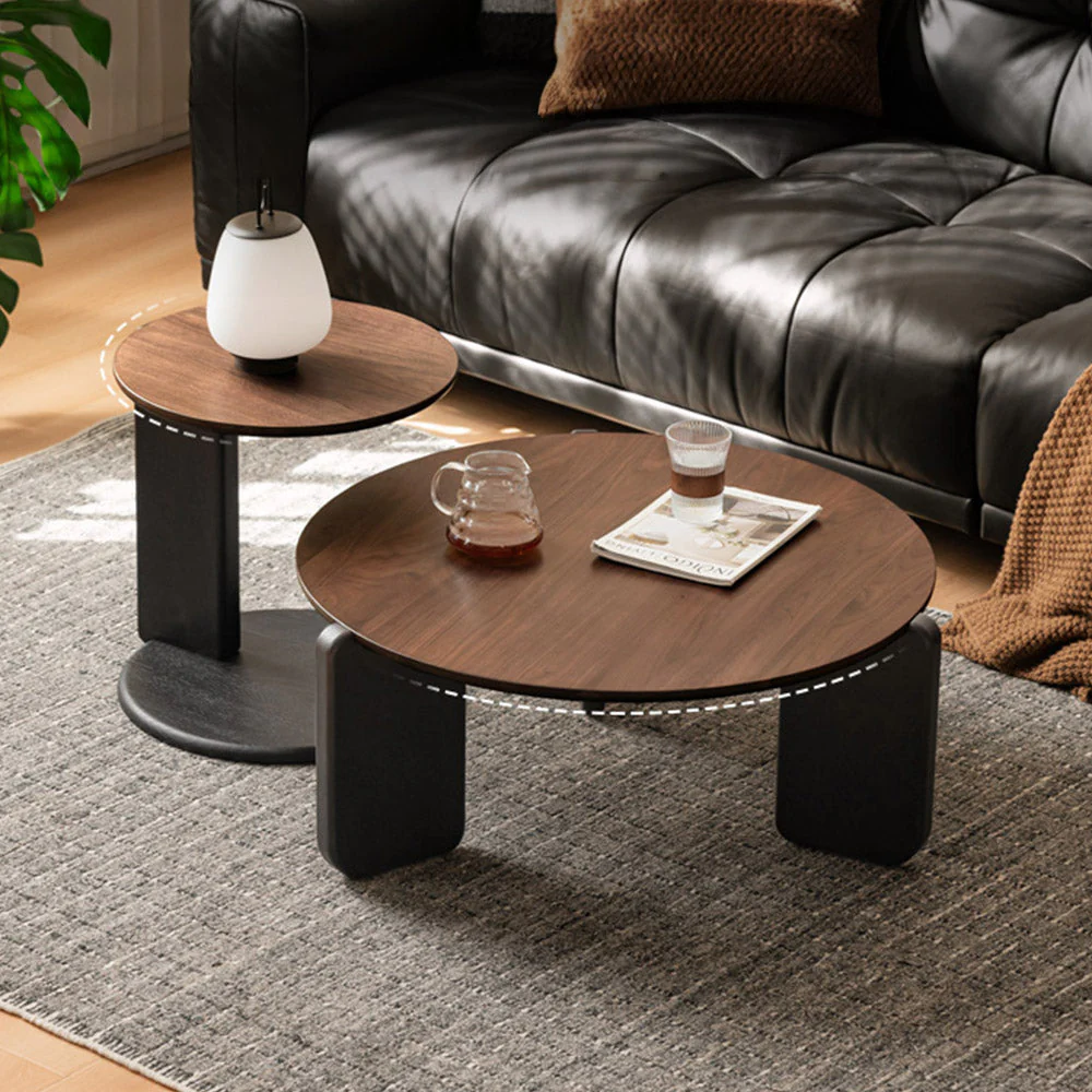 Jelling Natural Solid Walnut Coffee Table Set - Image 4