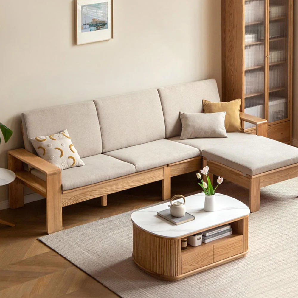 Kamakura Natural Solid Oak Sofa - Image 4