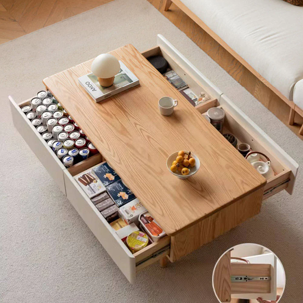 Korge Solid Oak Coffee Table - Image 3