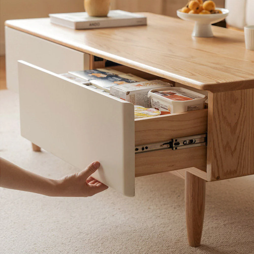Korge Solid Oak Coffee Table - Image 5