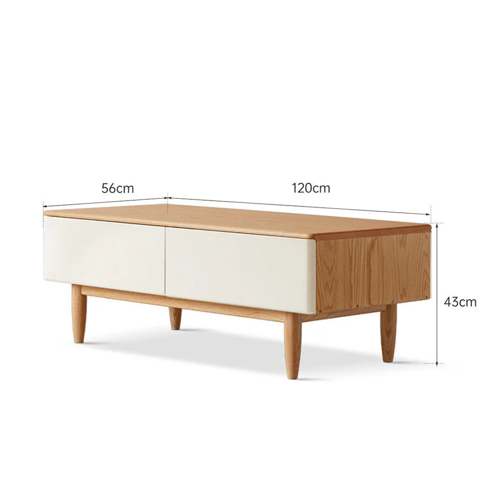 Korge Solid Oak Coffee Table - Image 8