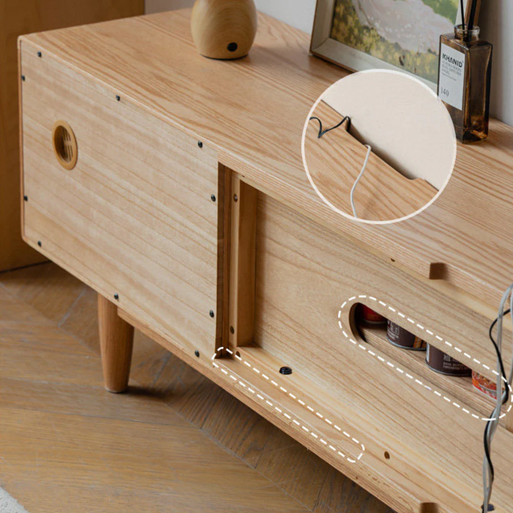 Korge Solid Oak Entertainment Unit - Image 8