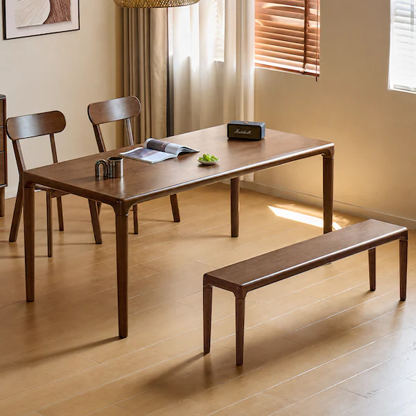 Labico Solid Rubber Wood Dining Bench - Image 6